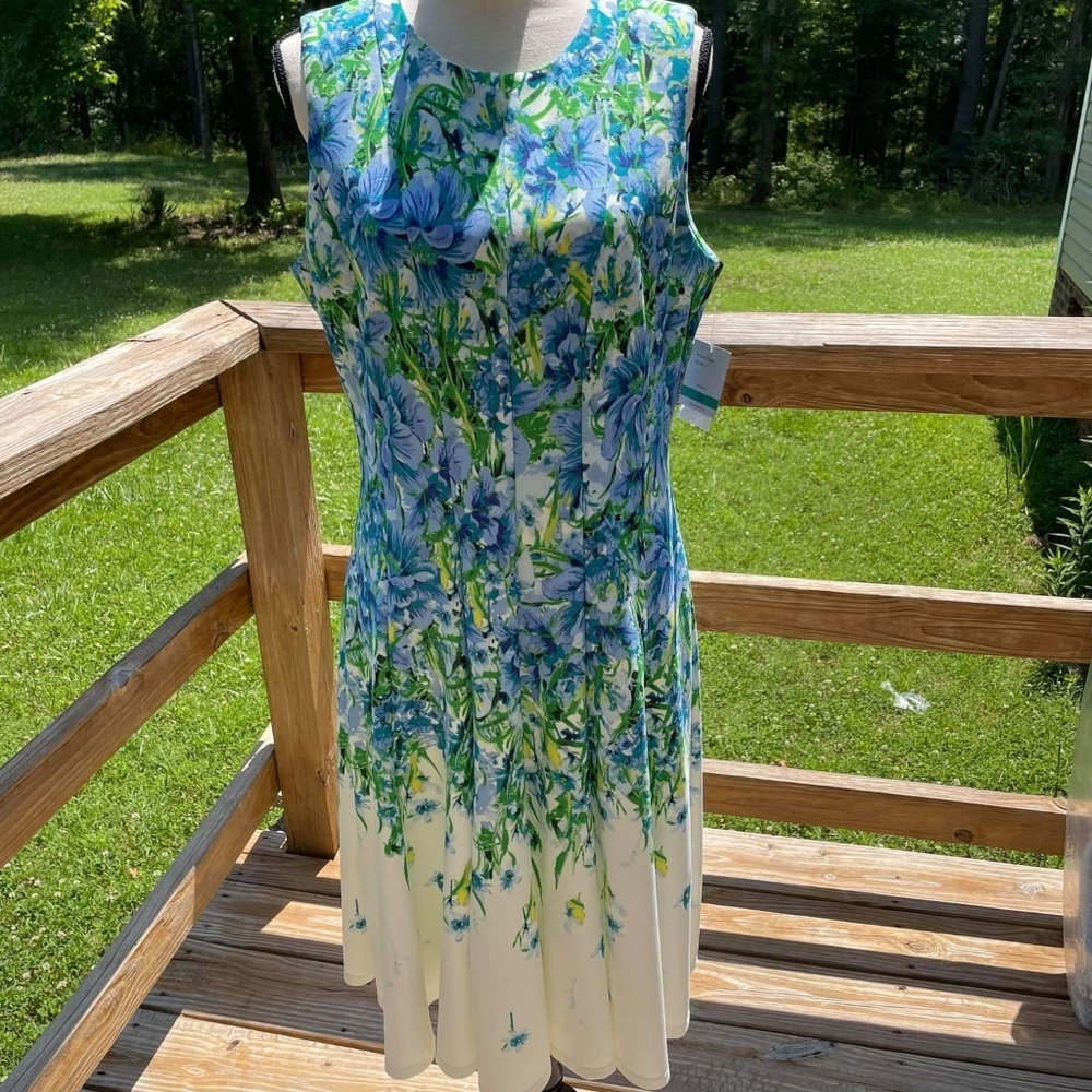 Danny & Nicole Fit and Flare Floral Dress